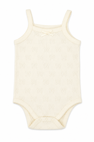 Body na ramiączkach dziewczęce jasny beż Mammy i daddy 3212-28426