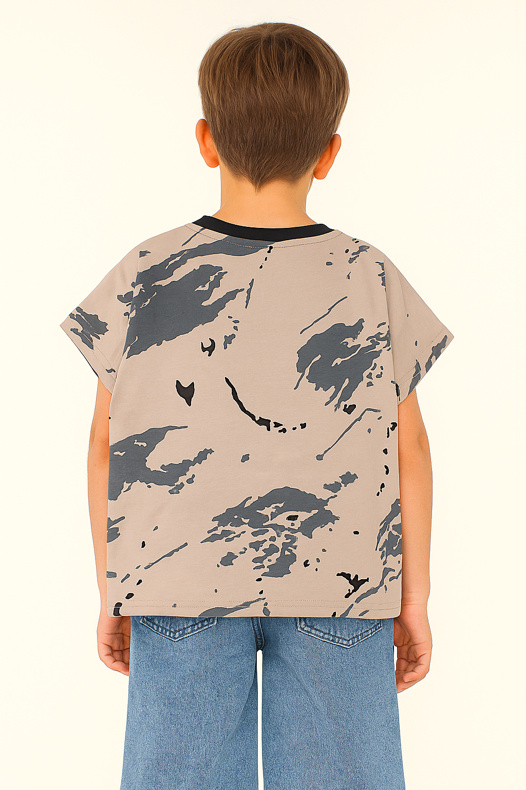 Boy's cotton blouse beige Guliwerkids 3422-30525