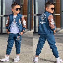 Boys Baseball Tracksuit 3 Pieces Blue Bam Bam 43085-7125-35