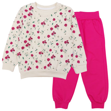 Thin tracksuit for girls fuchsia Ravza 2121-231024