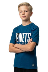 T-shirt Basketball chłopięca niebieski LMR 4080-21326