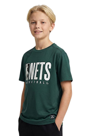 T-shirt Basketball chłopięca zielony LMR 4080-21326