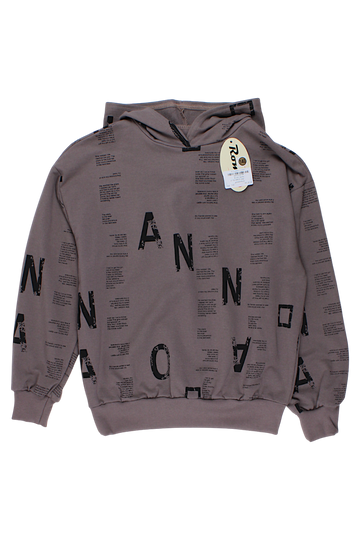 Bluza napisy chłopięca brązowa Romi 4118-28825-4