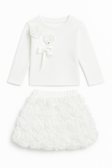 Komplet kwiaty dziewczęcy krem Lumia 4131-111225