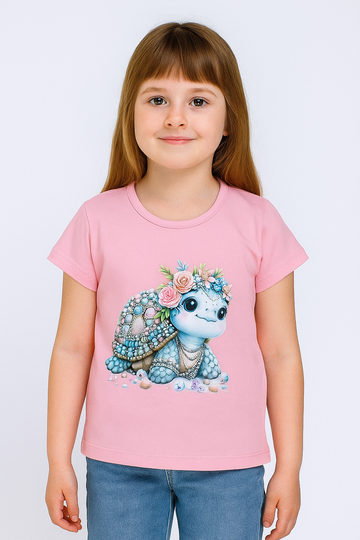 Bluzka mały żółwik dziewczęca różowa Your Word 4325-5625-40