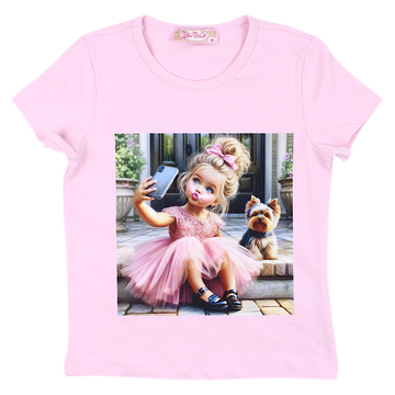 Girl's blouse pink Your Word 4326-2425-40
