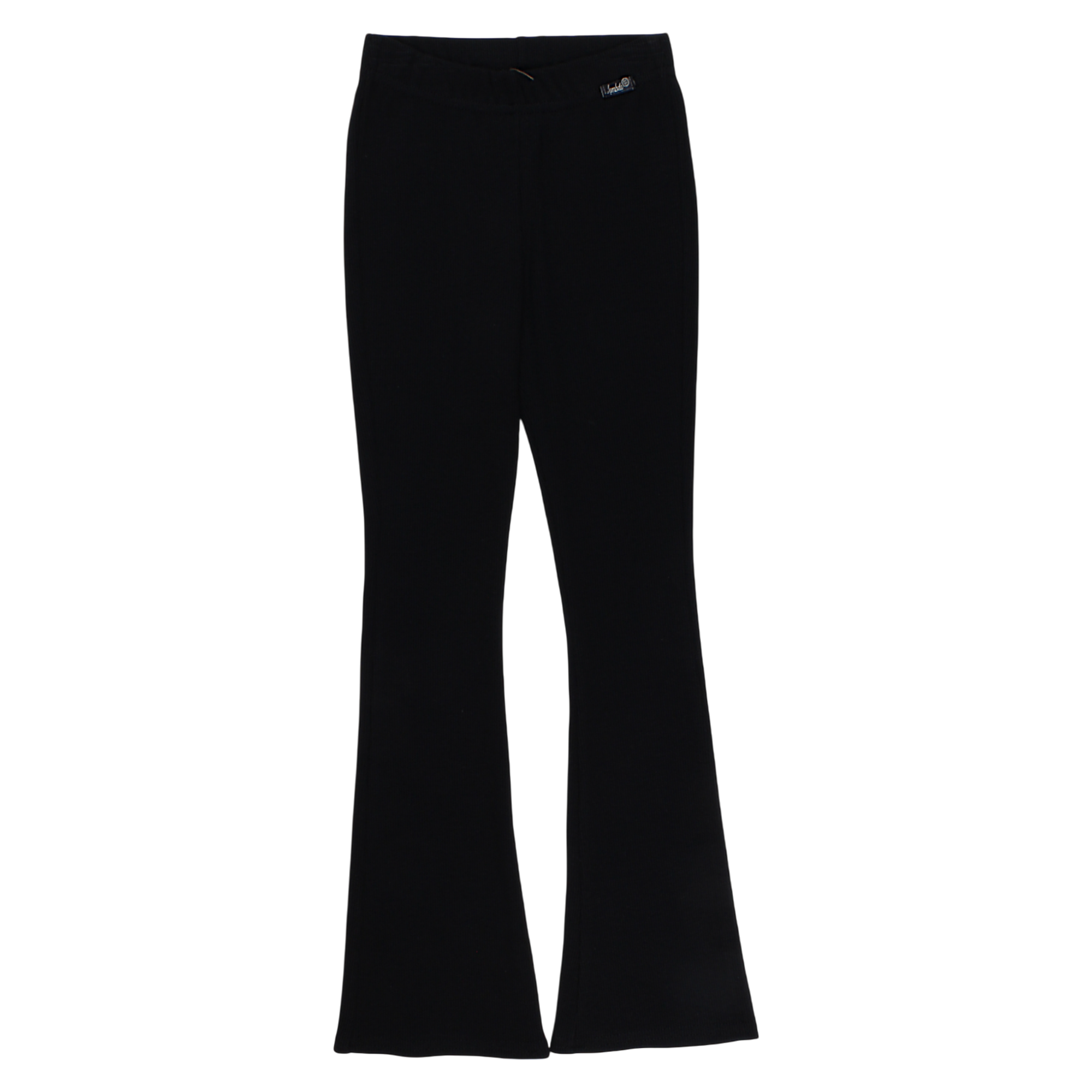 Girls' striped flared trousers black Lambda 4350-6525-14