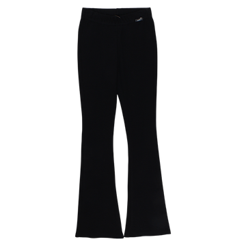 Girls' striped flared trousers black Lambda 4350-6525-14