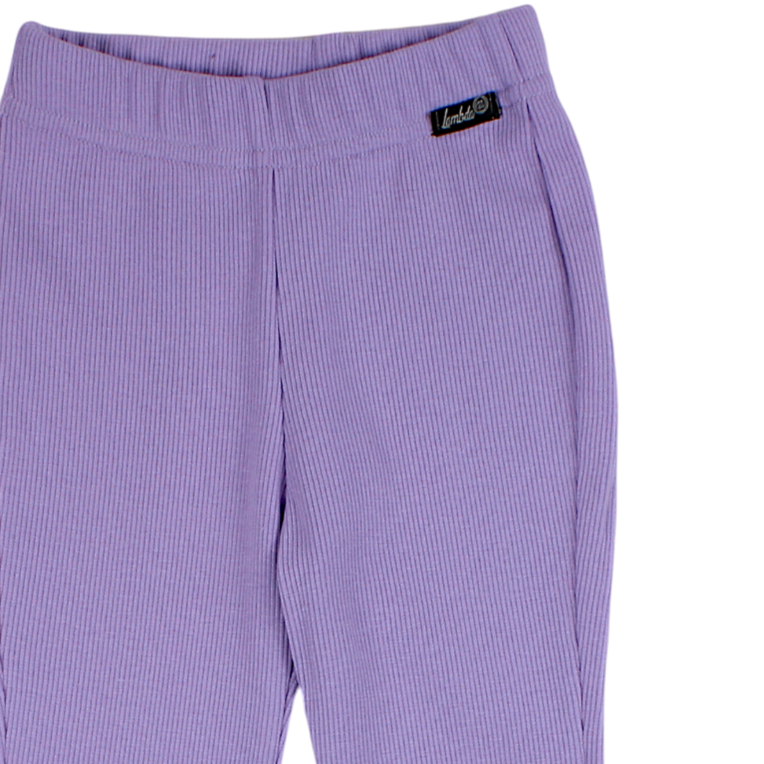Girls' flared trousers striped lilac Lambda 4350-6525-29
