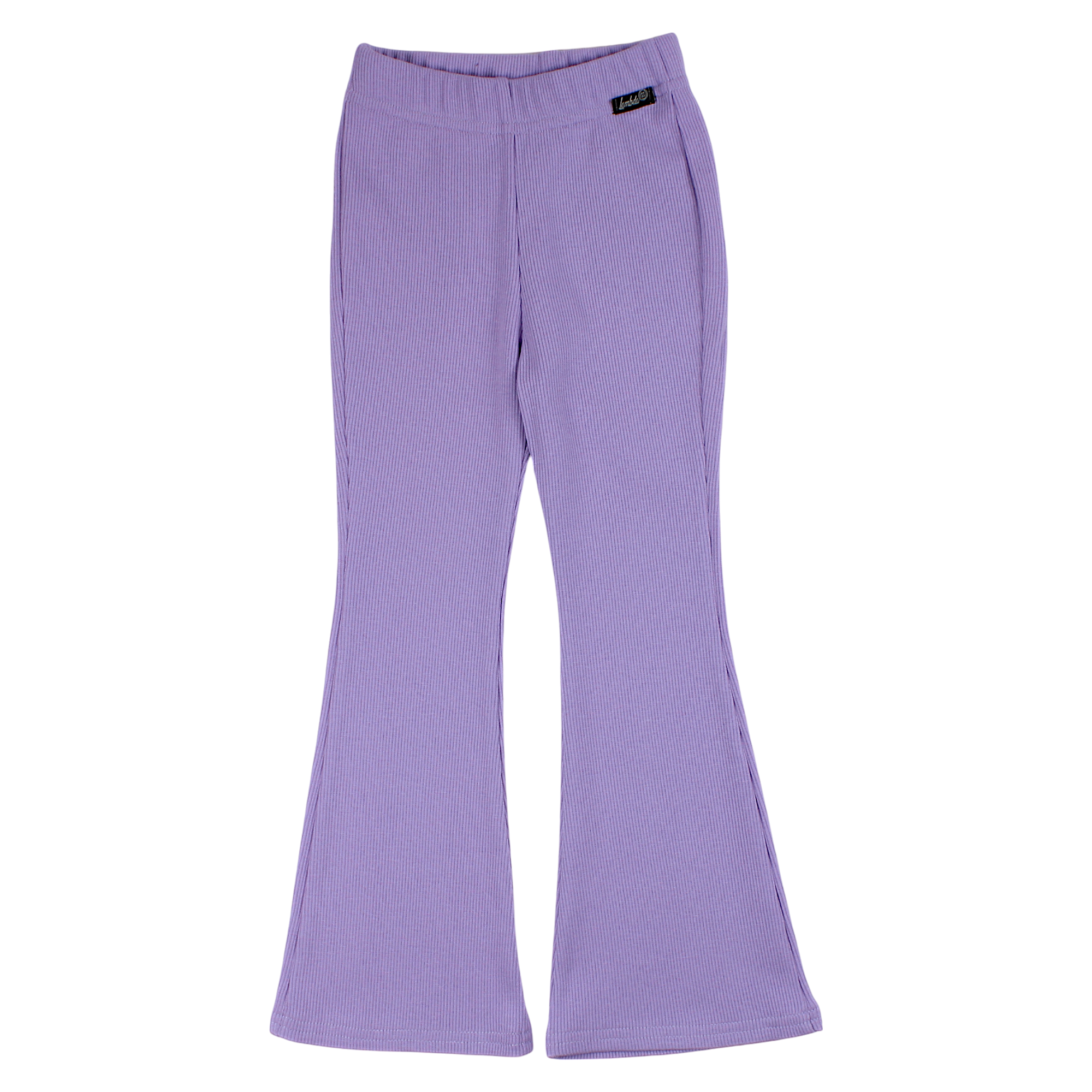 Girls' flared trousers striped lilac Lambda 4350-6525-29