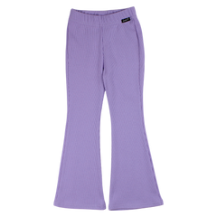 Girls' flared trousers striped lilac Lambda 4350-6525-29