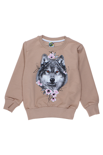 Bluza Wilk dziewczęca beżowa Surprise 4473-27825-1