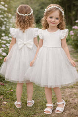 Sukienka perełka dziewczęca biały Guliwerkids 5154-22426