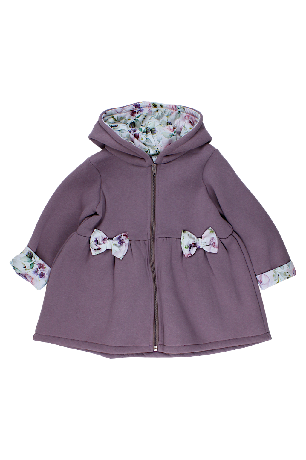 Bluzo-płaszczyk ocieplany dziewczęcy wrzos Guliwerkids 5215-16925