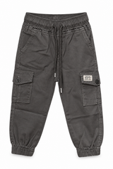 Spodnie joggery bojówka chłopięce grafit Gocer 5493-3926-22
