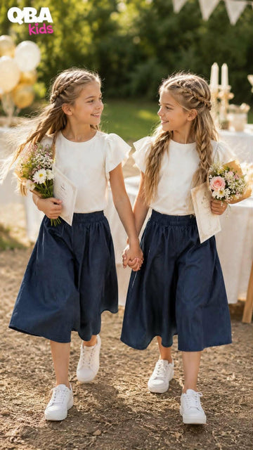 Kuloty dziewczęce jeans Qbakids, kolor jeans, producent Qbakids, numer produktu 6064-27526-26