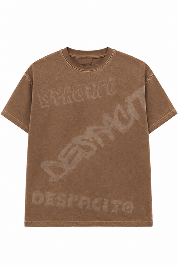 T-shirt dekatyzowany COLD DYE chłopięca brąz Despacito 6071-29526-4