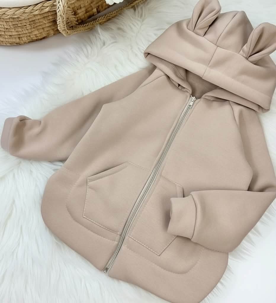Bluza ocieplana dziewczęca beżowa Zula-handmade 6085-6826-1