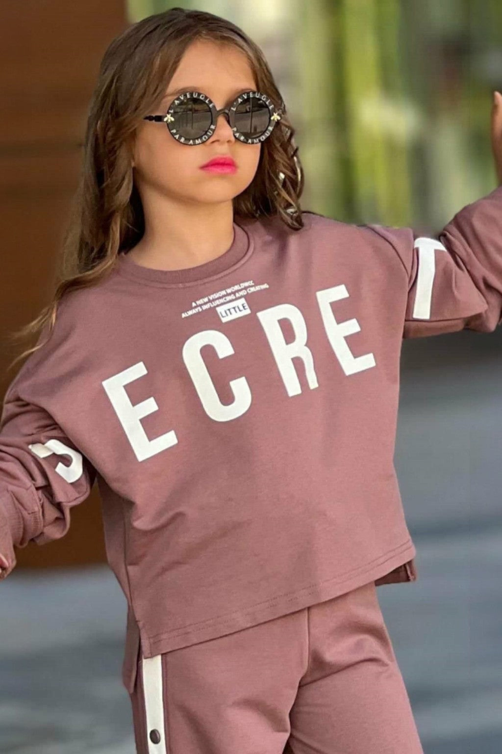 Komplet Secret dziewczęcy brązowy Bam Bam 6426-251125