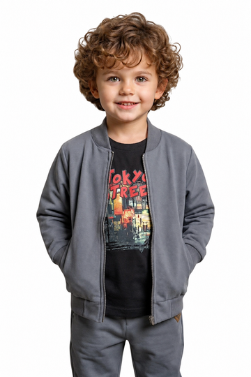 Bluza bomberka chłopięca grafit Mimi 6894-25826