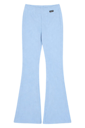 Spodnie dzwony prążek dziewczęce niebieskie Lambda 4350-13326-35