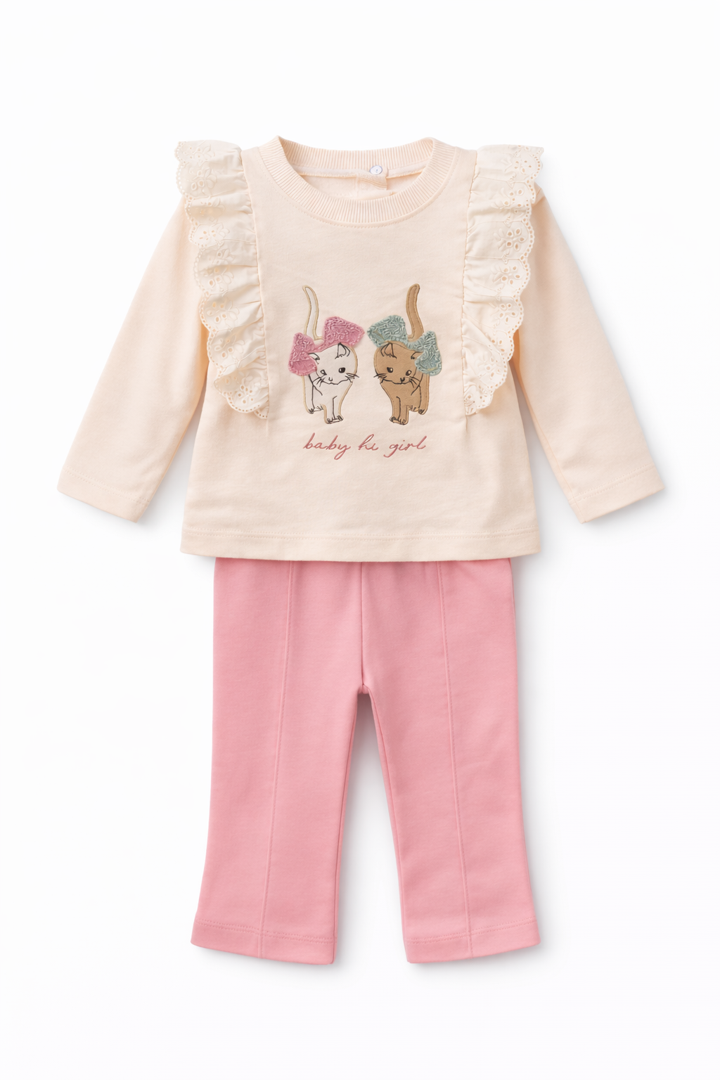 Komplet dziewczęcy pudrowy róż Babyhi 759-30126