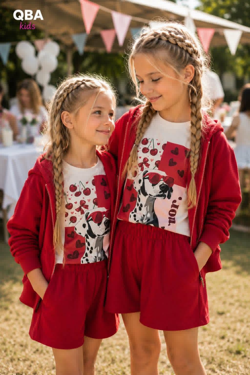 Bluza rozsuwana dziewczęca czerwony Qba 5107-9526