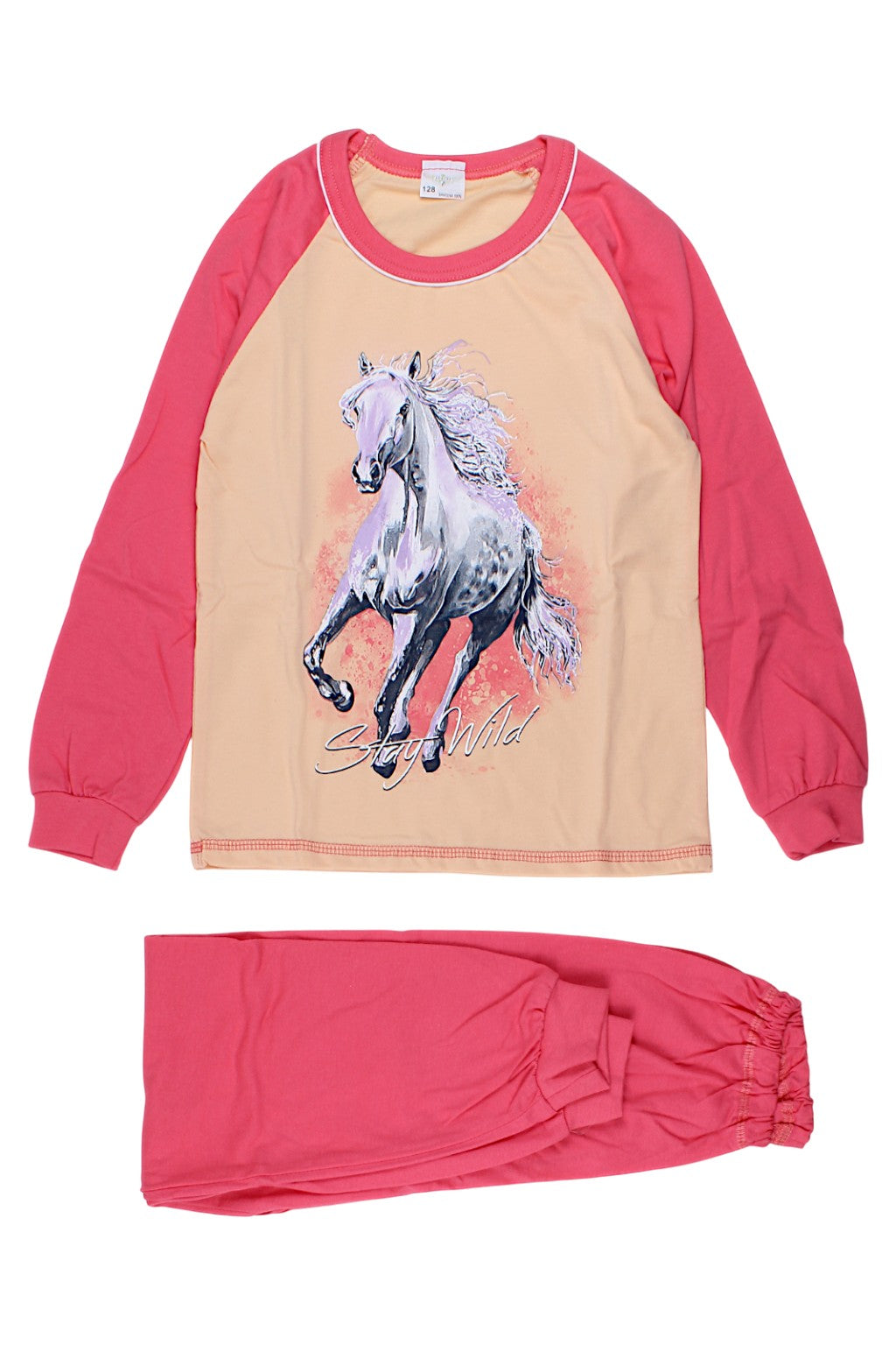 Piżamka dziewczęca morelowa Sukces 8097-221025