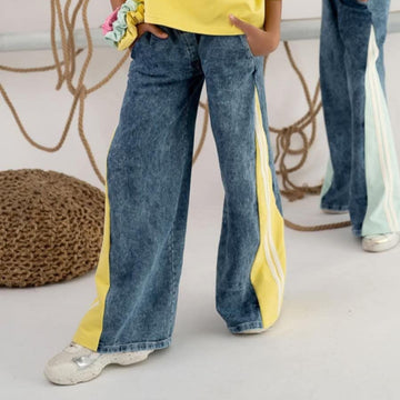 Mädchen Jeanshose mit blauen Streifen kiz 3225-10124-35