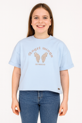 Girls' white wing blouse Laloca 9053-24625