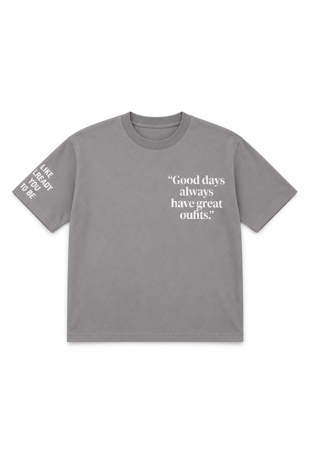 T-shirt Good days dziewczynka popiel QbaKids 9116-18926-37