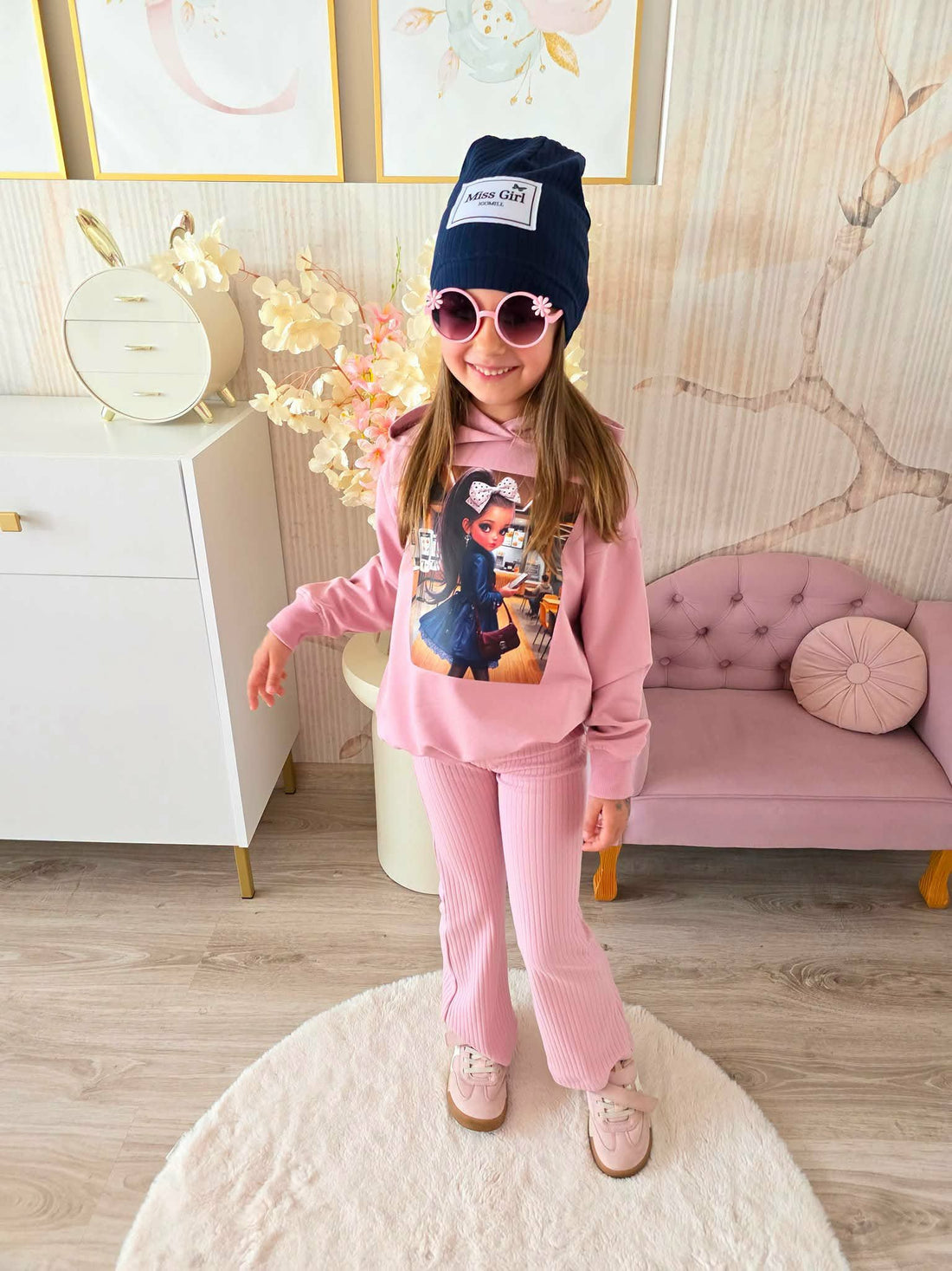 Bluza z kapturem dziewczynka róż Igomil 9304-20926-40