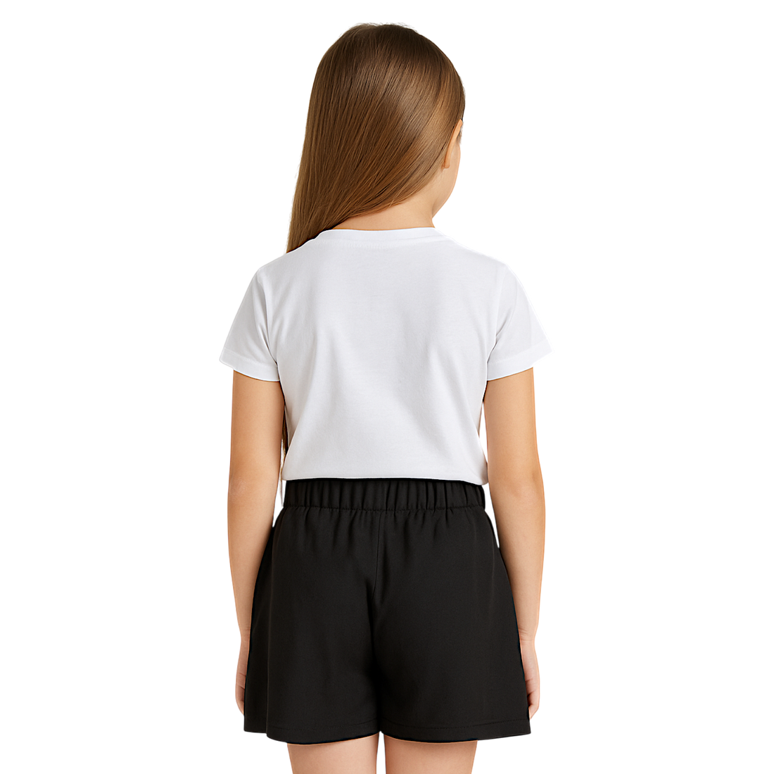 Spódnico-szorty eleganckie dziewczęce czarny Happy Star 8330-30525