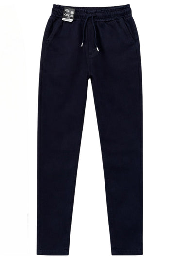 Spodnie wizytowe na gumce chłopięce czarny Gocer 9512-161225-14