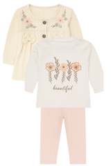 Pink Murat Baby embroidery set for girls 9526-5625
