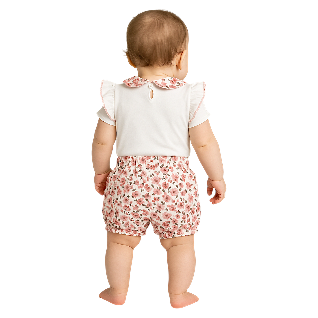 Komplet body i szorty dziewczęcy różowy Murat Baby 9607-30525-40