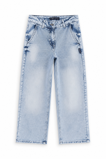 Spodnie szwedy dziewczęce jeans niebieskie Augi Denim 9637-20326-26