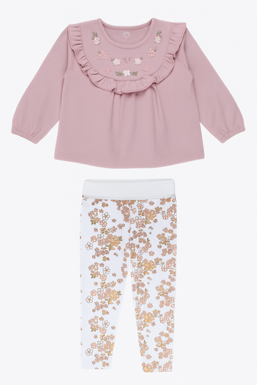 Girly powder pink flower set Murat Baby 9748-16725
