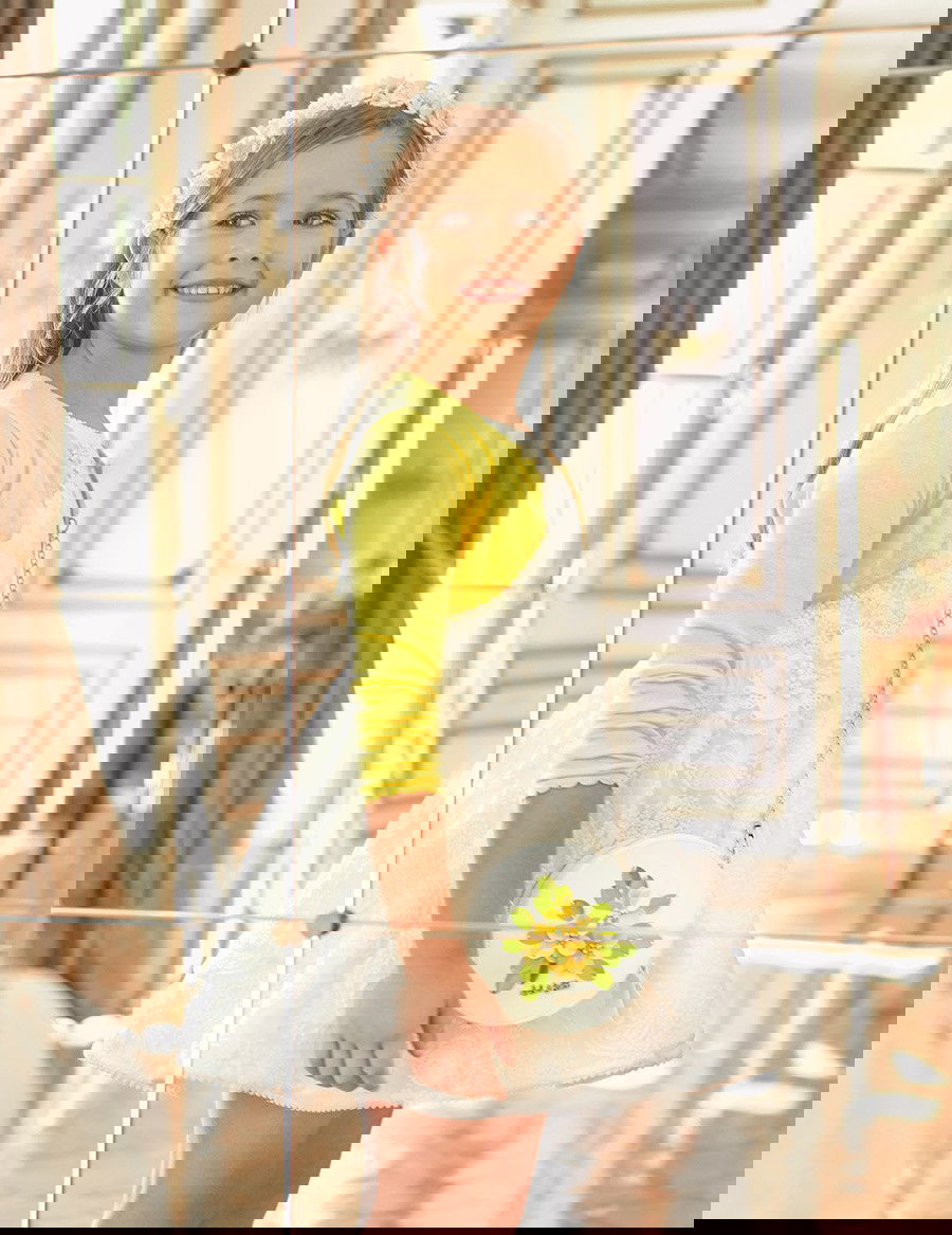 Abel & Lula 5042-1 Sukienka dziewczęca kolor biały -  - #tag1# - #tag2# - #tag3# - #tag4#