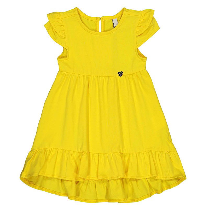 Birba Sukienka bawełniana Baby Girl 45310-00 35E kolor żółty -  - #tag1# - #tag2# - #tag3# - #tag4#