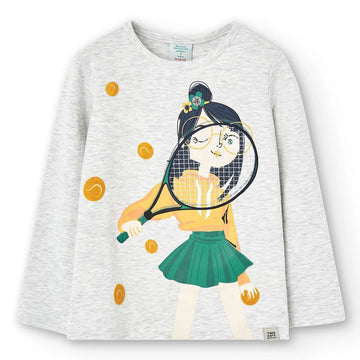 Bluzka Boboli 407078-7359 kolor popiel -  - #tag1# - #tag2# - #tag3# - #tag4#