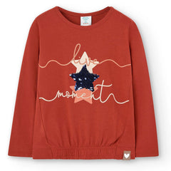 Boboli blouse 447049-7412 color brick