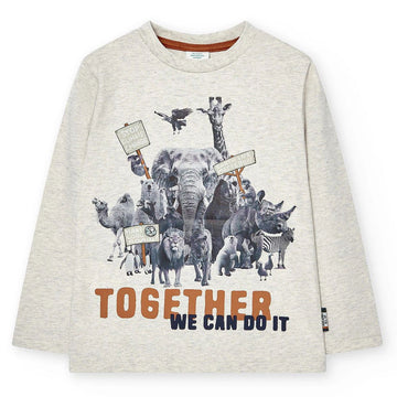 Bluzka Boboli 527037-7359 kolor szary -  - #tag1# - #tag2# - #tag3# - #tag4#