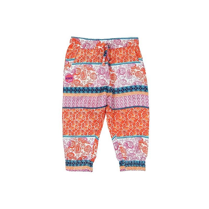 Boboli 235055-9795 Spodnie dla dziewczynki popelinowe we wzorki kolor pomarańcz -  - #tag1# - #tag2# - #tag3# - #tag4#