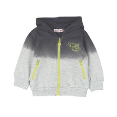Boboli 345091-8072 Bluza chłopięca cieniowana z kapturem zapinana kolor szary