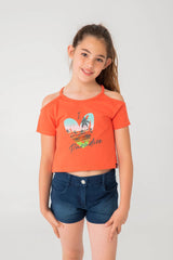 Boboli 436014-3792 Bluzka dziewczynka kolor karmin