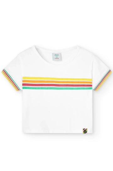 Boboli 456083-1100 Bluzka dziewczynka kolor biały -  - #tag1# - #tag2# - #tag3# - #tag4#