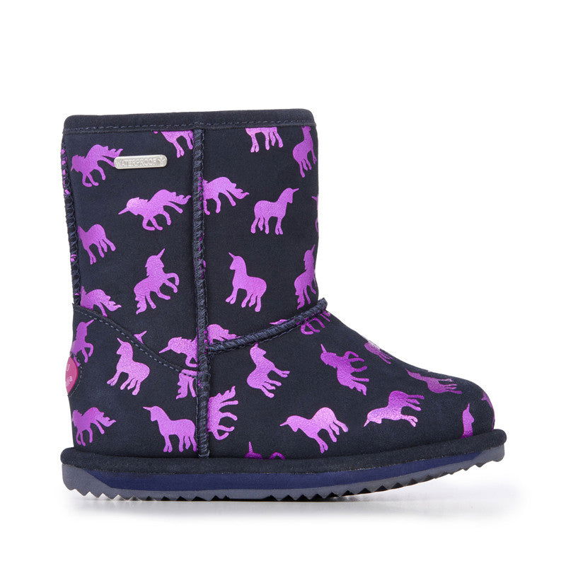 Botki EMU AUSTRALIA Rainbow Unicorn Brumby K12373-Midnight czarny -  - #tag1# - #tag2# - #tag3# - #tag4#