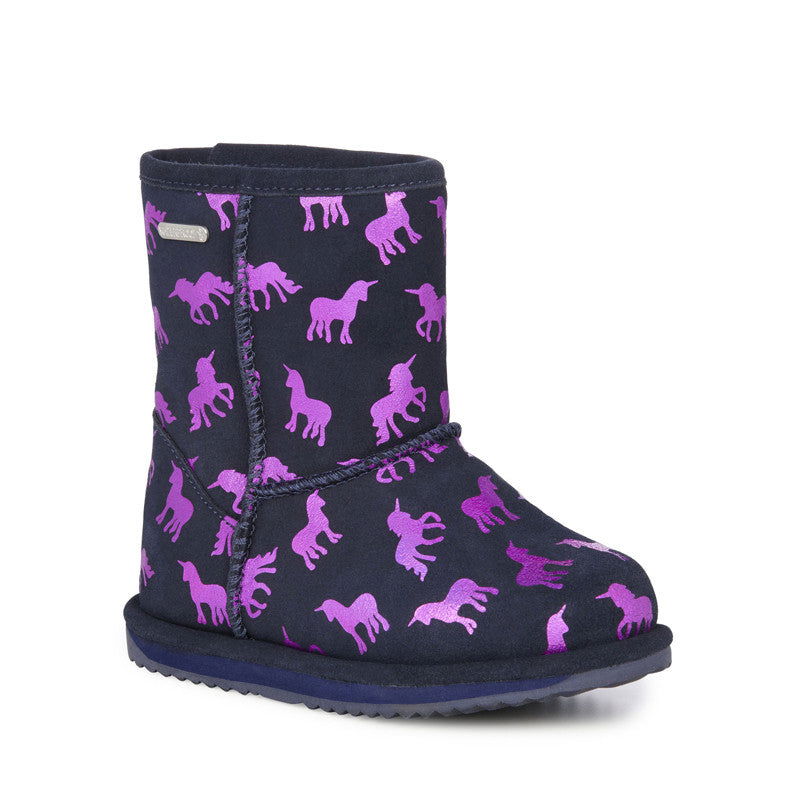 Botki EMU AUSTRALIA Rainbow Unicorn Brumby K12373-Midnight czarny -  - #tag1# - #tag2# - #tag3# - #tag4#