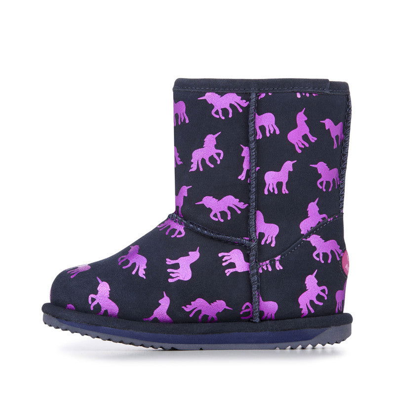 Botki EMU AUSTRALIA Rainbow Unicorn Brumby K12373-Midnight czarny -  - #tag1# - #tag2# - #tag3# - #tag4#